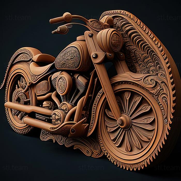 3D модель Harley Davidson Softail Deluxe (STL)